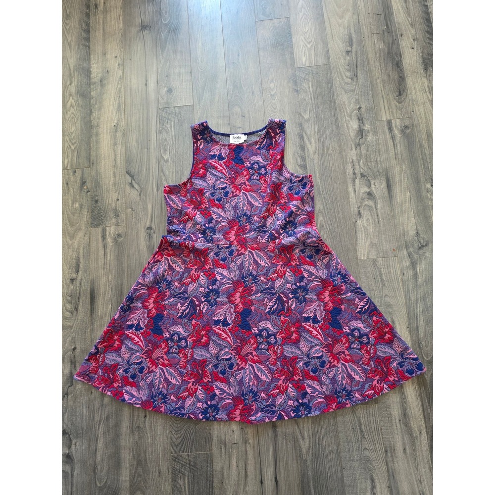 Women 2XL‎ Leota Dia & Co Floral Tapestry Print Sleeveless Fit Flare Retro Dress
